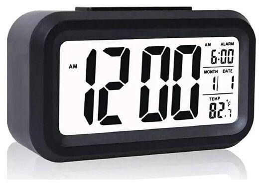 Plastic Smart Digital Alarm Clock, Color : Black