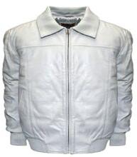 HOME BASE CLASSIC-FIT LEATHER BOMBER JACKET