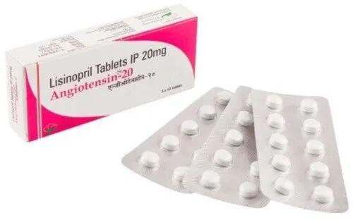 ANGIOTENSIN Lisinopril Tablet, Packaging Size : 10