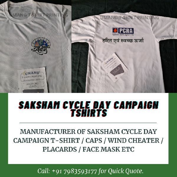 Saksham Cycle Day T Shirts, Size : XL, XXL