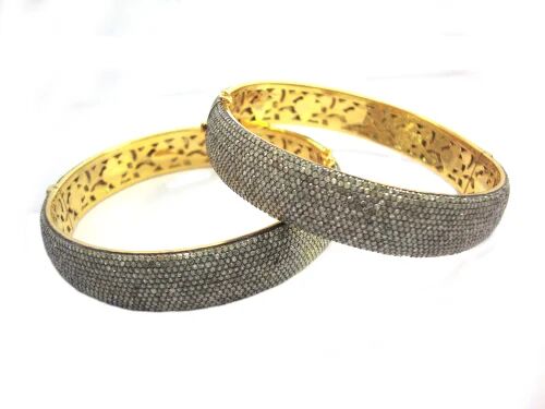 Micro Pave Diamond Studded Bangle, Occasion : Bridal Wear