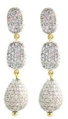 Pave Diamond Bead Earring, Occasion : Party Wear