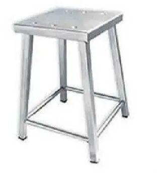 Polished Stainless Steel Stool, Shape : Square