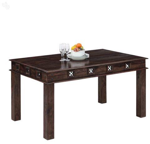 Material Wooden Dining Table, Color : Dark Brown