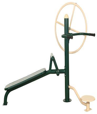 COMBINATION OUTDOOR FITNESS EQUIPMENT SIT UP/ TWISTER /ARM WHEEL FOR OPEN GYM