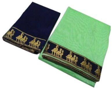 Border Pure Cotton Saree, Packaging Type : Box