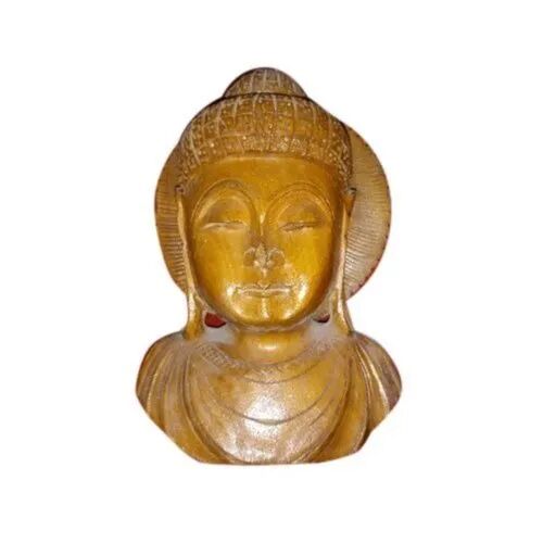 Hand Painting Wooden Buddha Statue, Size : 6X4inch