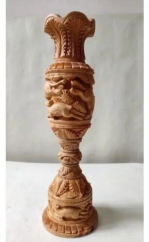 wooden flower vase