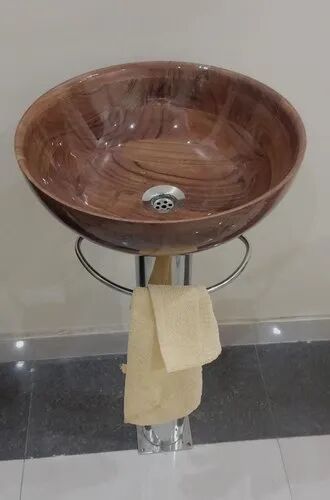 Wooden Wash Basin, Color : Brown