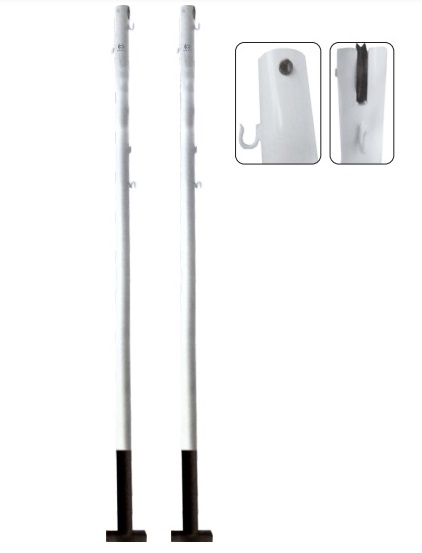 Mountwood Co Volleyball Poles Fixed, Color : White