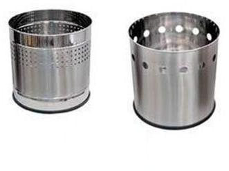 Cylindrical SS Perforated Paper Bin