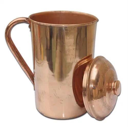 Round Polished Pure Copper Jug