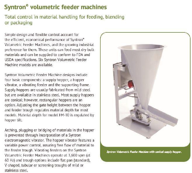 Volumetric Feeder Machines