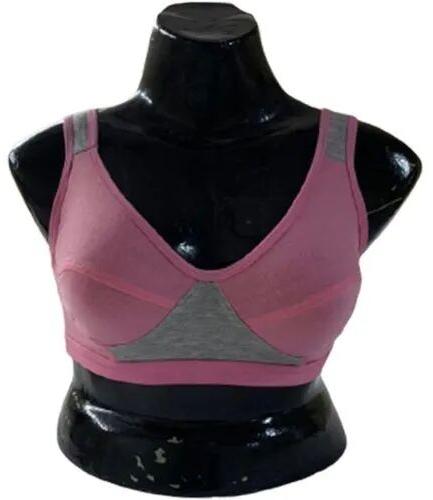 Pink Gray Sports Bra, Size : 34B, Pattern : Plain at Rs 36 / Piece