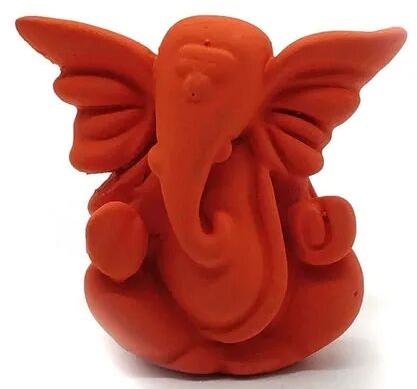 Fiber Lord Ganesh Statue, Color : Red