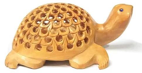 Wooden Turtle, Color : Brown