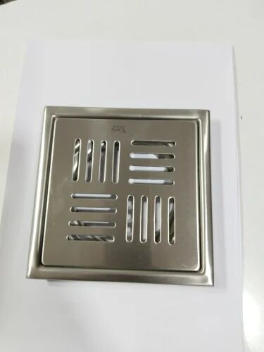 Polished Stainless Steel Floor Drain, Size : 5x5 Inch