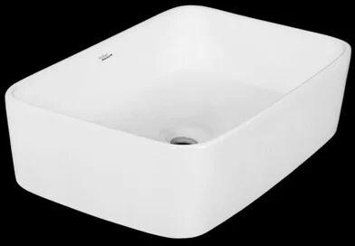 Rectangular Table Top Wash Basin, Color : White