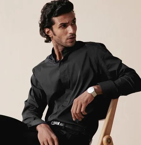 Cotton Plain Men formal shirt, Sleeve Type : Full sleeves