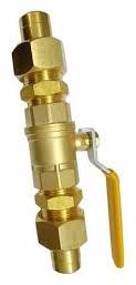 Polished Brass isolation valves, for Air Fitting