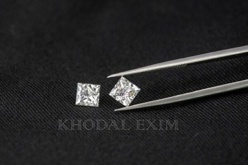 Polished Princess Cut Diamond, for Jewellery Use, Purity : VVS1, VVS2, VVS TO I2