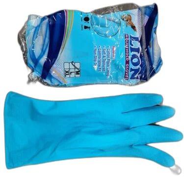 Industrial Rubber Gloves, Color : Blue