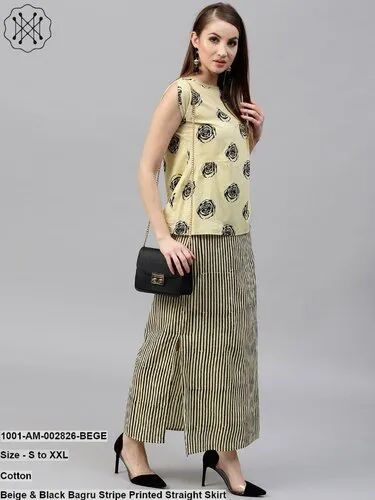 Printed Straight Skirt, Size : All Sizes