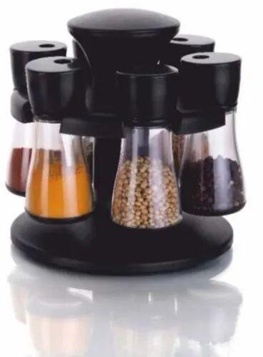 Plain Plastic Tupperware Spice Box, Color : Black