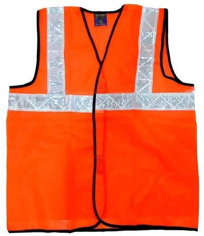 Standard Polyethylene Reflective Safety Vest Jacket, Color : ORANGE GREEN