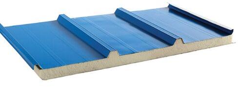 Coated Metal Roofing PUF Panels, Color : Blue / Green / White