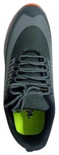 Grey(Base) Comfort Foam Rubber Sole Mens Grey Sports Shoes, Size : 6, 8, 10, 12 