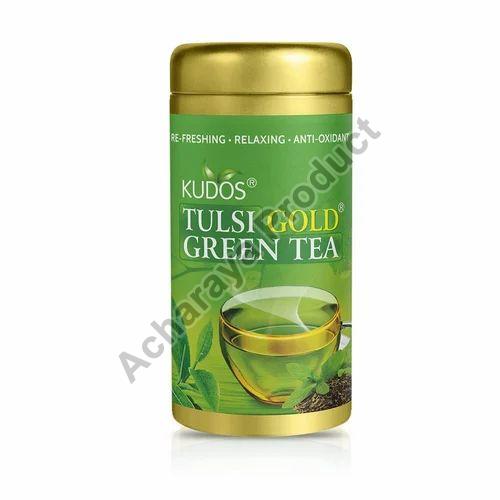 Kudos Tulsi Gold Green Tea, Packaging Type : Plastic Container