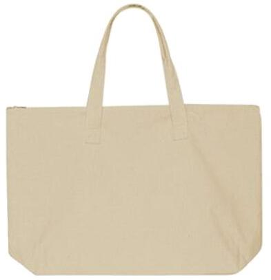 Cotton canvas bag, Color : Natural