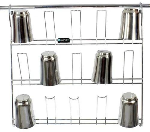 Polished Kitchen Hanging Glass Holder