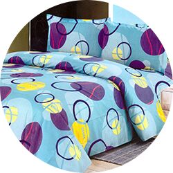 Flocked Cotton bed sheet fabric, Technics : Woven