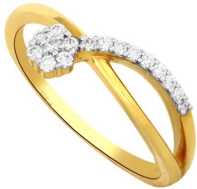 Shimmering Single Bud Diamond Ring