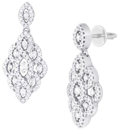 Stunning Cluster Diamond Earrings
