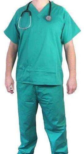 Plain Medical Scrub Set, Sleeve Type : Half Sleeves