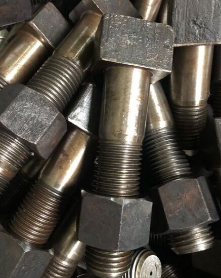 Polished Metal High tensile nut bolt, for Automobiles, Construction, Fittings, Industrial, Technics : Black Oxide