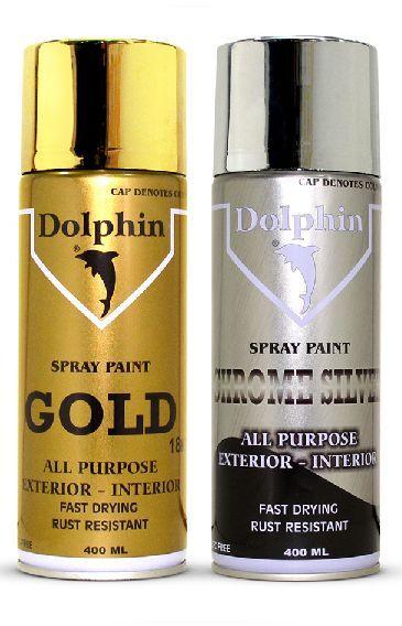 DOLPHIN SPRAY PAINT CHROME & GOLD