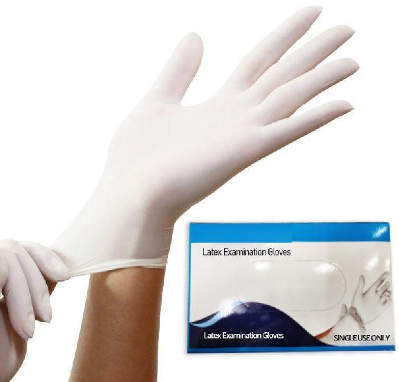 Latex Disposable Gloves, for Beauty Salon, Cleaning, Examination, Food Service, Light Industry, Feature : Flexible