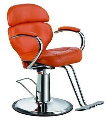 Metal PU PVC Ladies Salon Chair, Color : Orange