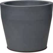 Brown round planter, Color : Black