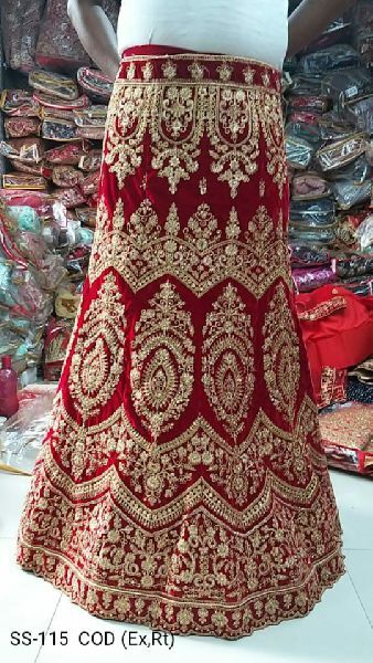 9000 Velvet designer bridal lehenga, Gender : Female