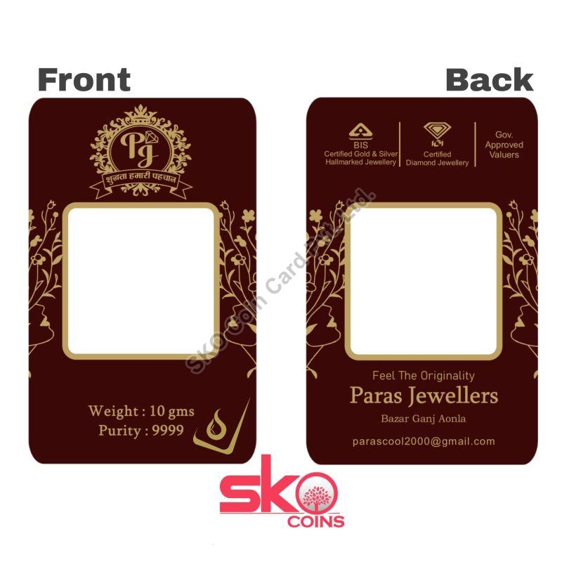 Pvc Plastic Sheet Printed Sqaure Shape Coin Card, Feature : Fine Finishing, Great Design, Light Weight