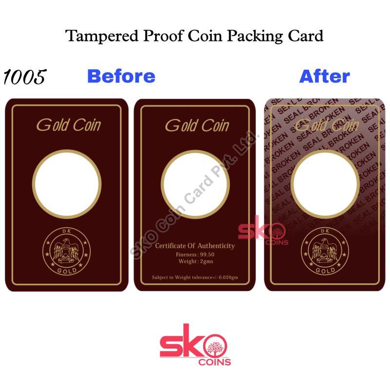Tamper Proof Coin Packaging Card