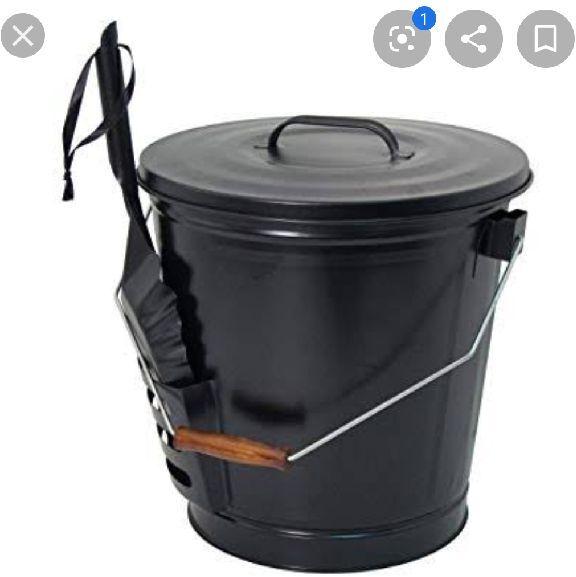 Metal POWDER COAT Plain Coal Bucket with showal, Capacity : 10-15ltr