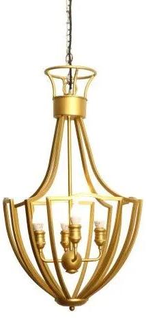 Brass Hanging Chandelier, Fixture Color : Gold