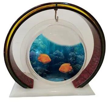 Shaan Pearl Acrylic Designer Fish Bowl, Size : 21x21 Cm