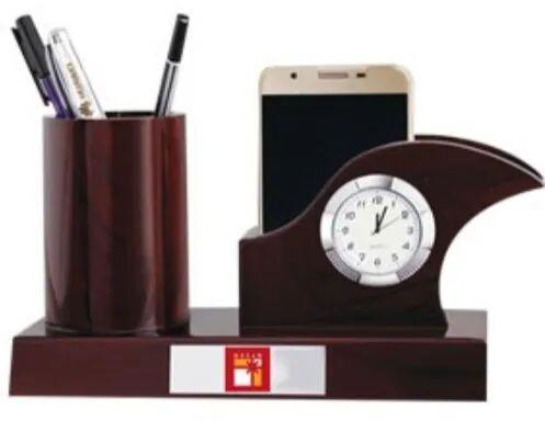 Wood Pen Stand, for Home, Color : Brown